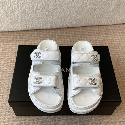 DAD SANDAL IN WHITE CALFSKIN MULE