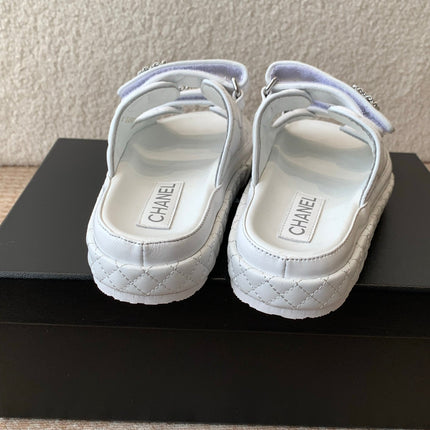 DAD SANDAL IN WHITE CALFSKIN MULE