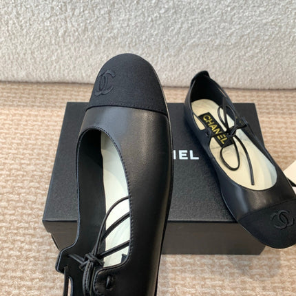 MARY JANE BALLERINA IN BLACK LAMBSKIN