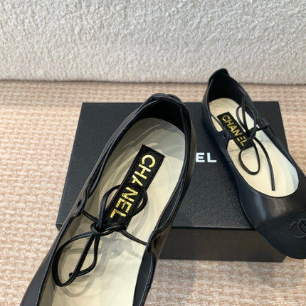 MARY JANE BALLERINA IN BLACK LAMBSKIN