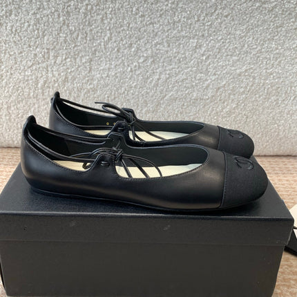 MARY JANE BALLERINA IN BLACK LAMBSKIN