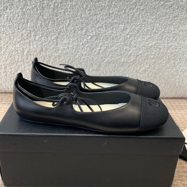 MARY JANE BALLERINA IN BLACK LAMBSKIN