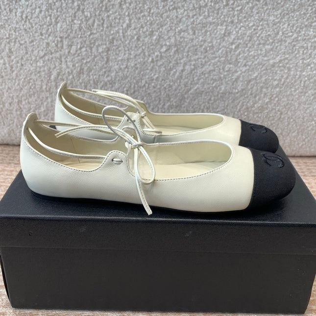 MARY JANE BALLERINA IN WHITE LAMBSKIN