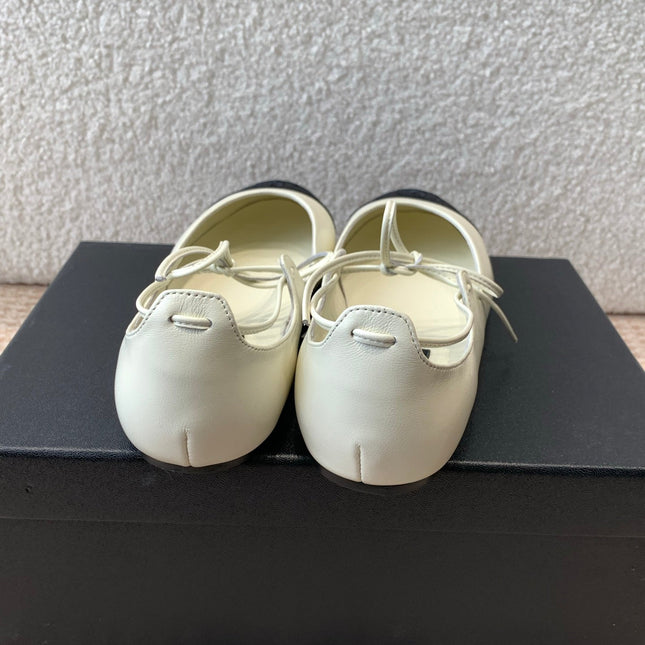 MARY JANE BALLERINA IN WHITE LAMBSKIN