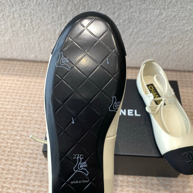 MARY JANE BALLERINA IN WHITE LAMBSKIN