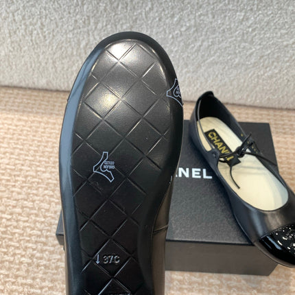 MARY JANE BALLERINA IN BLACK PATENT LAMBSKIN