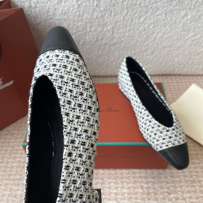 BALLET IN BLACK TWEED MIX LAMBSKIN