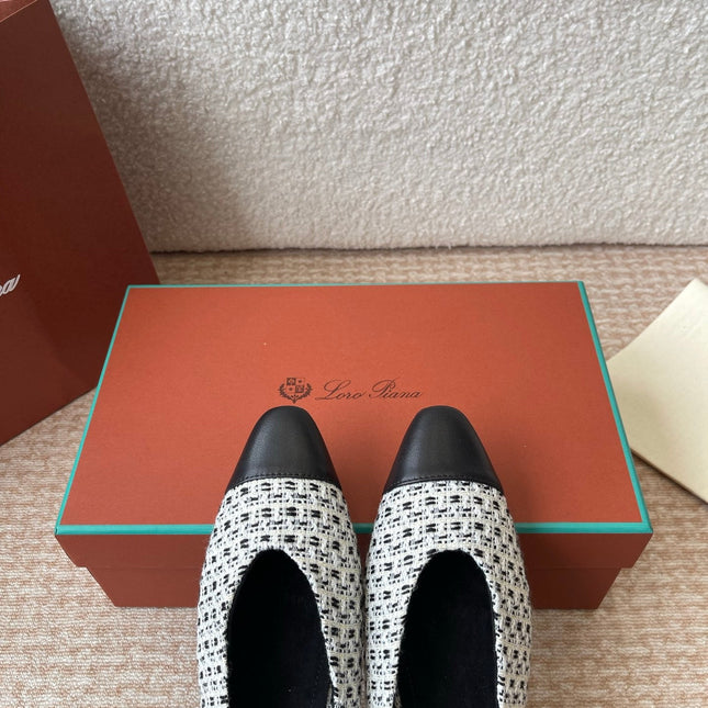 BALLET IN BLACK TWEED MIX LAMBSKIN