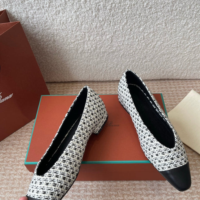 BALLET IN BLACK TWEED MIX LAMBSKIN