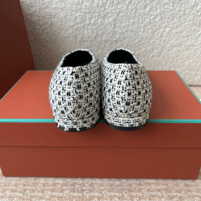 BALLET IN BLACK TWEED MIX LAMBSKIN