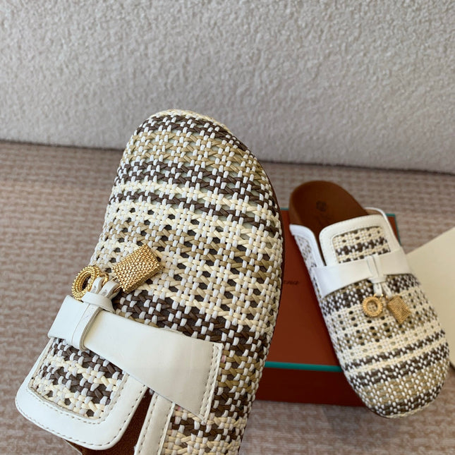 BUBBLE IN MULTICOLOR RAFFIA MIX WHITE LAMBSKIN GOLD HARDWARE