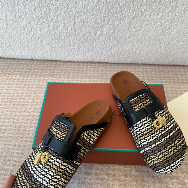 BUBBLE IN MULTICOLOR RAFFIA GOLD HARDWARE