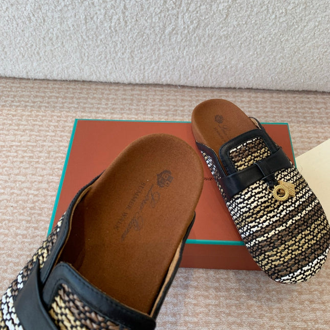 BUBBLE IN MULTICOLOR RAFFIA GOLD HARDWARE