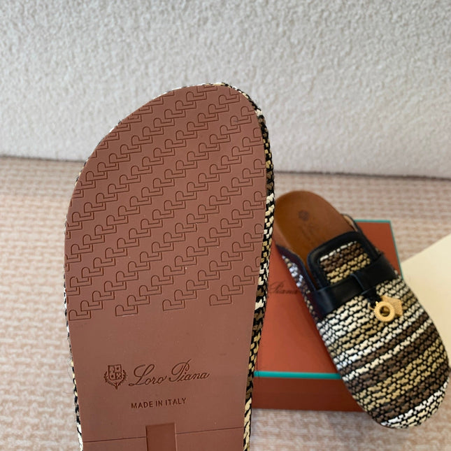 BUBBLE IN MULTICOLOR RAFFIA GOLD HARDWARE