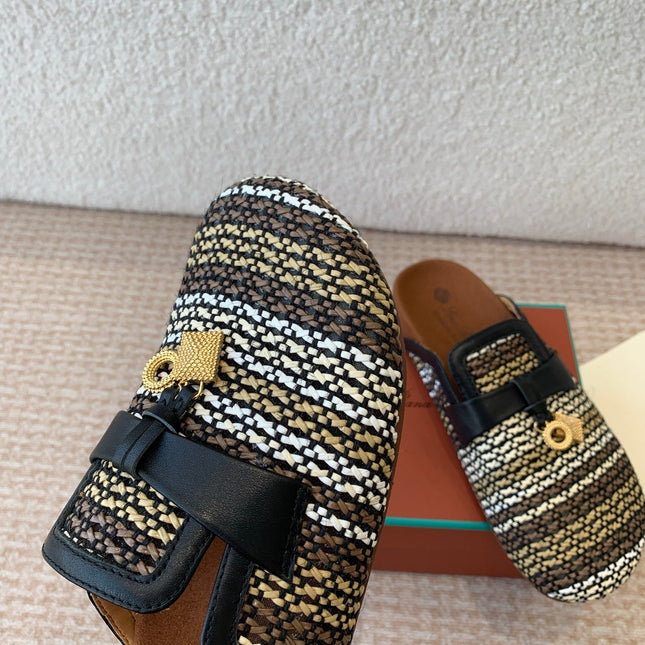 BUBBLE IN MULTICOLOR RAFFIA GOLD HARDWARE