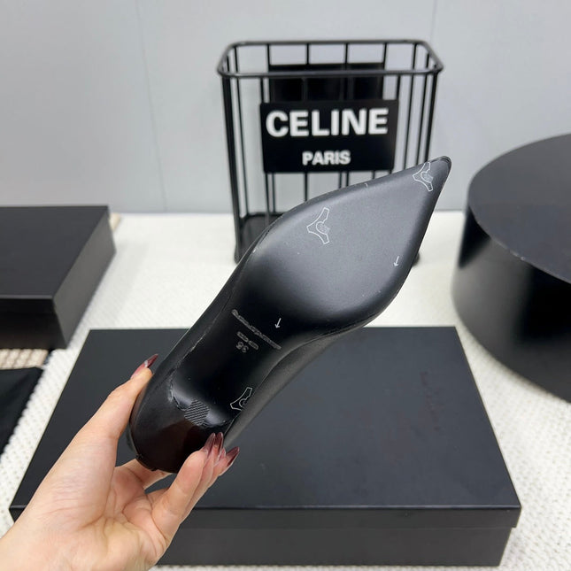 HIGH HEEL 85 MM IN BLACK CALFSKIN