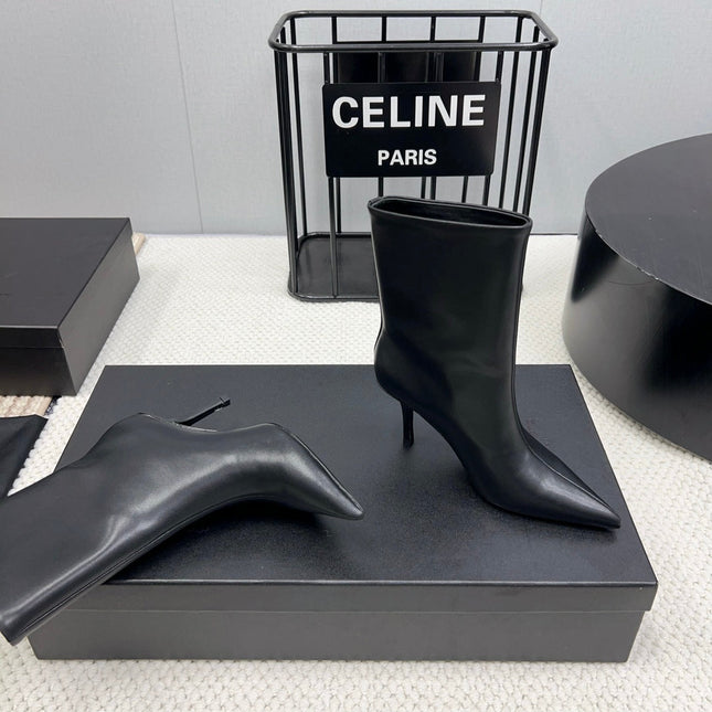 HIGH HEEL 85 MM IN BLACK CALFSKIN