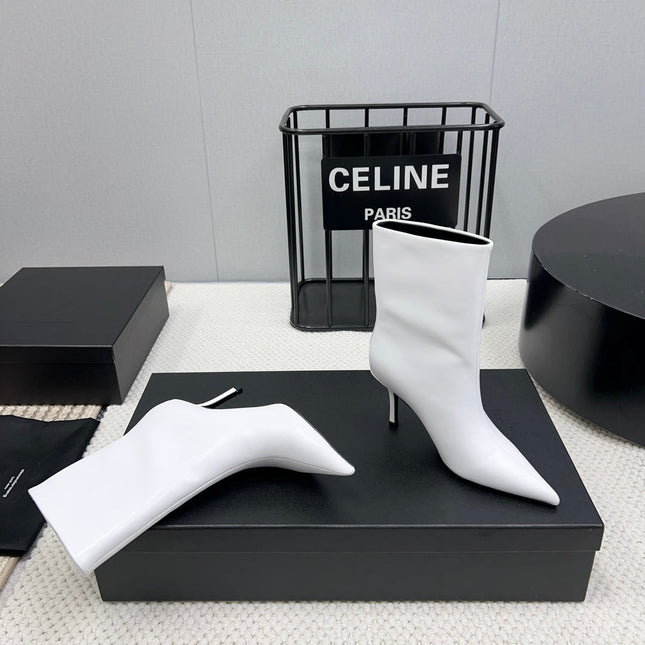 HIGH HEEL 85 MM IN WHITE CALFSKIN