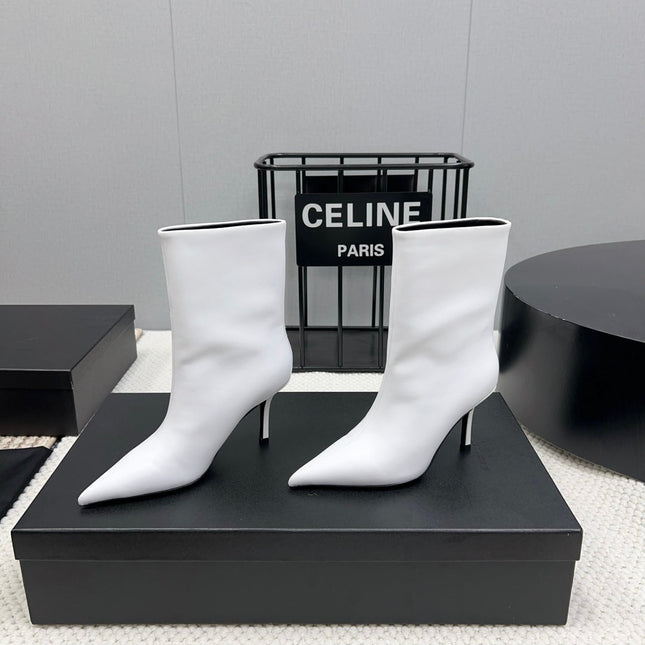 HIGH HEEL 85 MM IN WHITE CALFSKIN