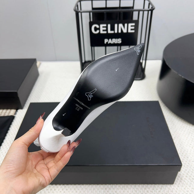 HIGH HEEL 85 MM IN WHITE CALFSKIN