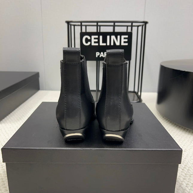 KANE 35MM ANKLE BOOT IN BLACK CALFSKIN