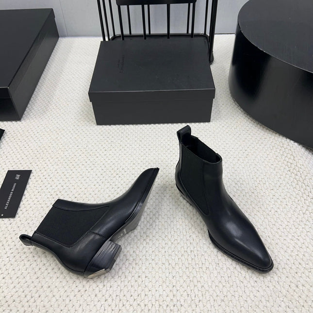 KANE 35MM ANKLE BOOT IN BLACK CALFSKIN