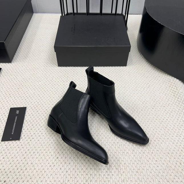 KANE 35MM ANKLE BOOT IN BLACK CALFSKIN