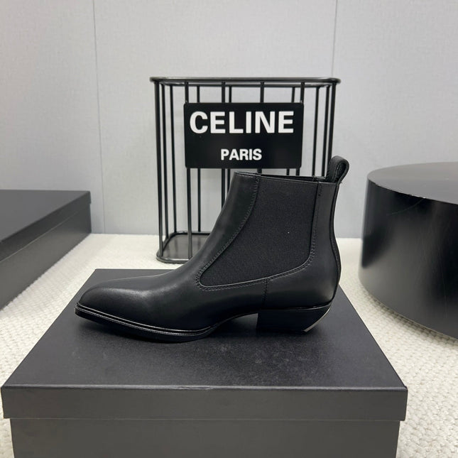 KANE 35MM ANKLE BOOT IN BLACK CALFSKIN