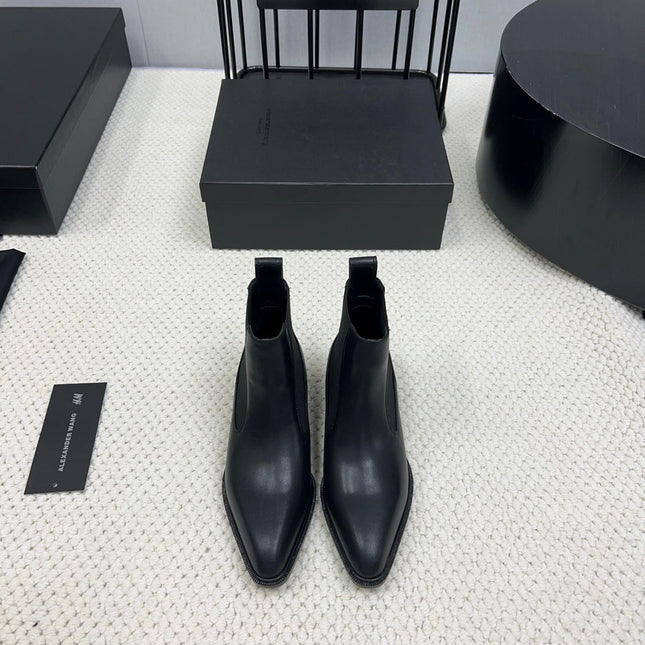 KANE 35MM ANKLE BOOT IN BLACK CALFSKIN