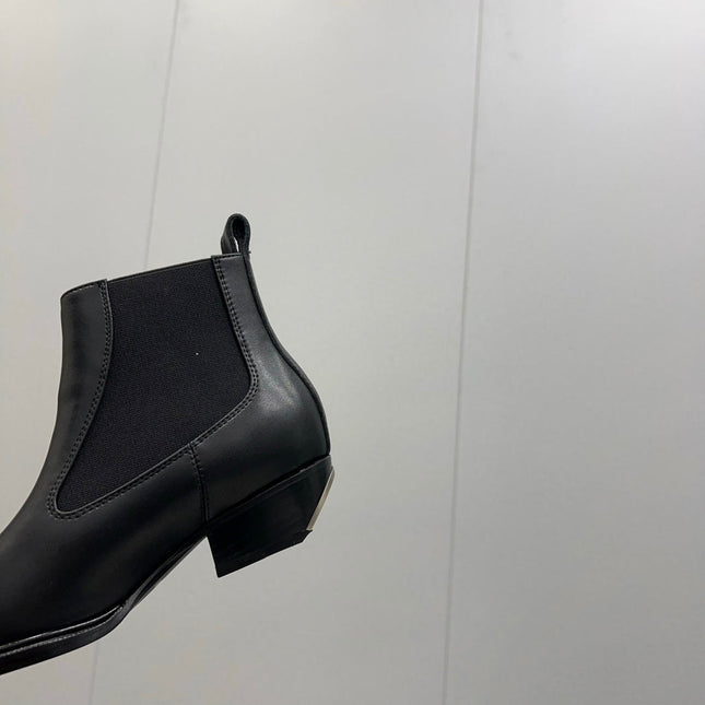 KANE 35MM ANKLE BOOT IN BLACK CALFSKIN