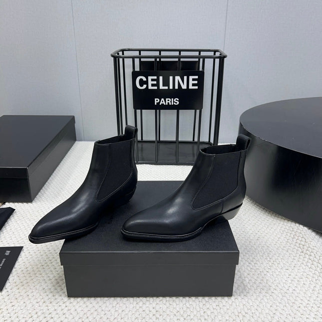 KANE 35MM ANKLE BOOT IN BLACK CALFSKIN