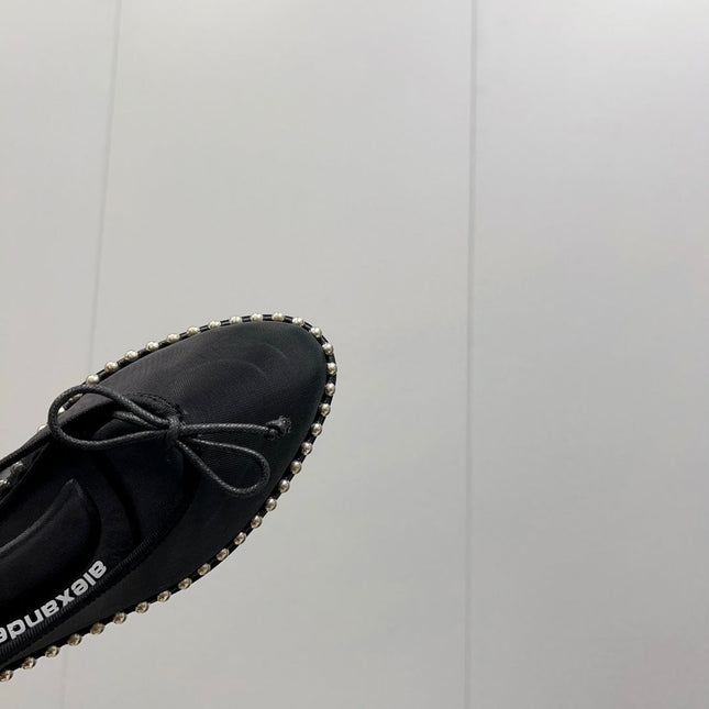 LINA BALLCHAIN FLAT IN BLACK MESH