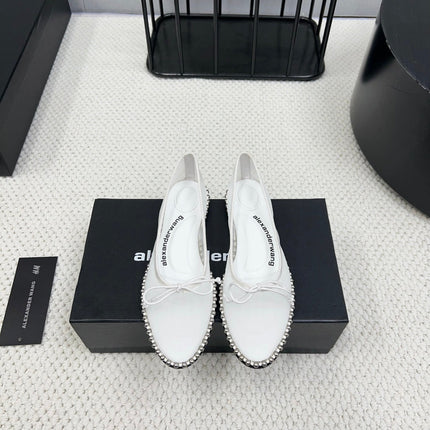 LINA BALLCHAIN FLAT IN WHITE MESH