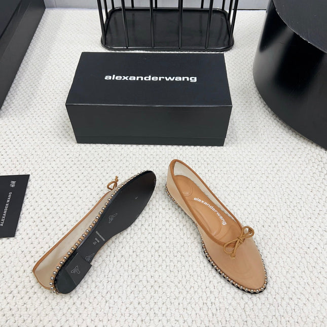 LINA BALLCHAIN FLAT IN PEANUT BROWN MESH