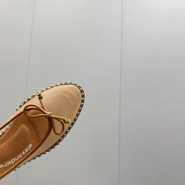 LINA BALLCHAIN FLAT IN PEANUT BROWN MESH