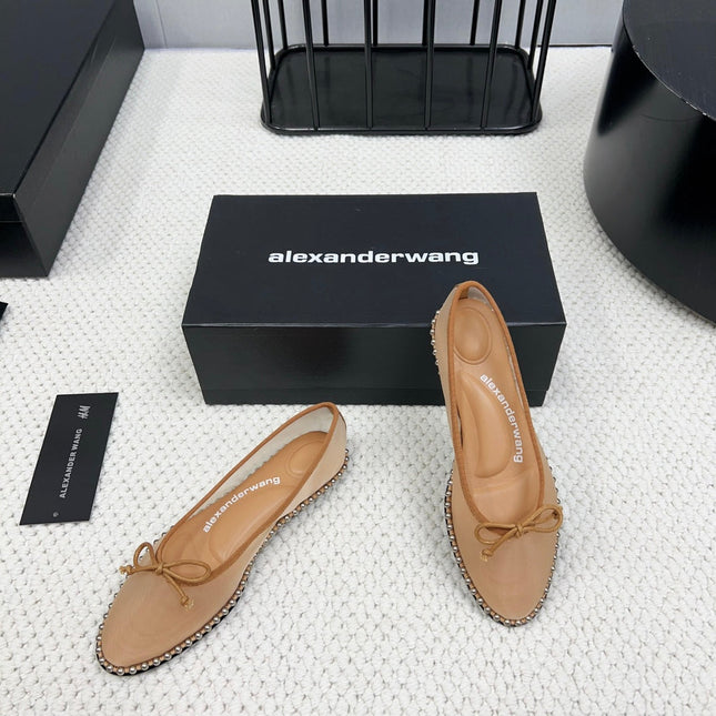 LINA BALLCHAIN FLAT IN PEANUT BROWN MESH