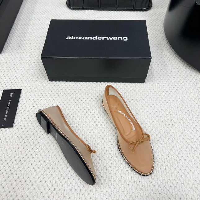 LINA BALLCHAIN FLAT IN PEANUT BROWN MESH