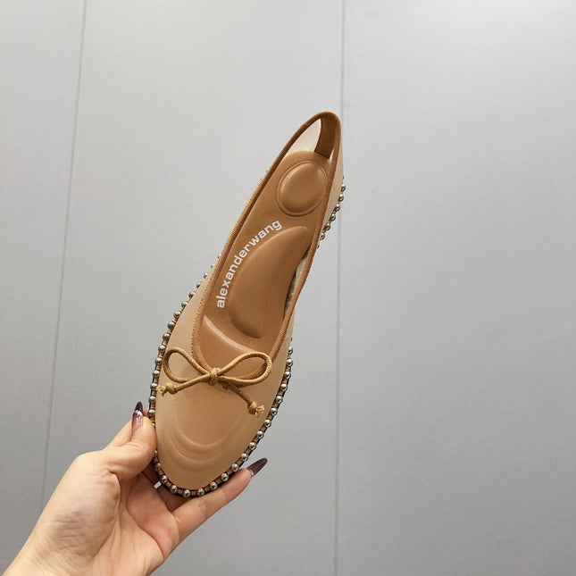 LINA BALLCHAIN FLAT IN PEANUT BROWN MESH