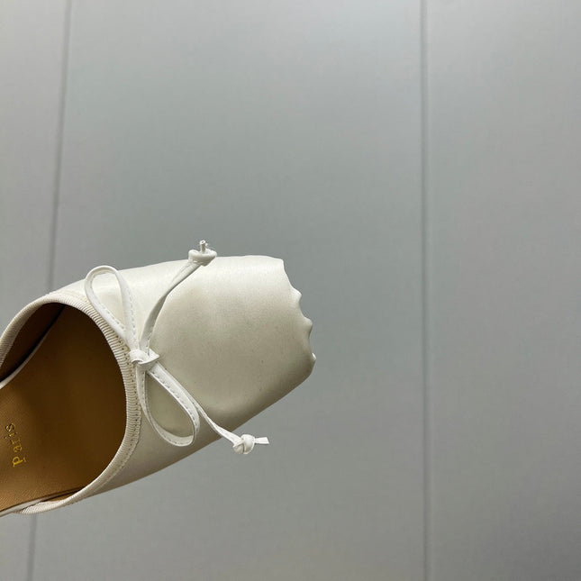 CASSIA LACE UP 100MM IN WHITE SATIN