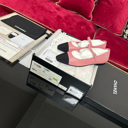 MARY JANE HOT PINK CALFSKIN AND BLACK SATIN