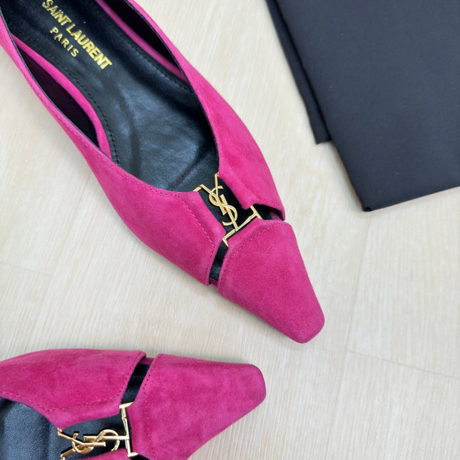 BABYLONE BALLET FLAT IN BRIGHT PINK SUEDE