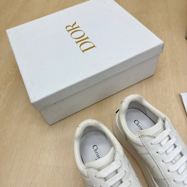 STAR PLATFORM SNEAKER IN WHITE CALFSKIN AND SUEDE