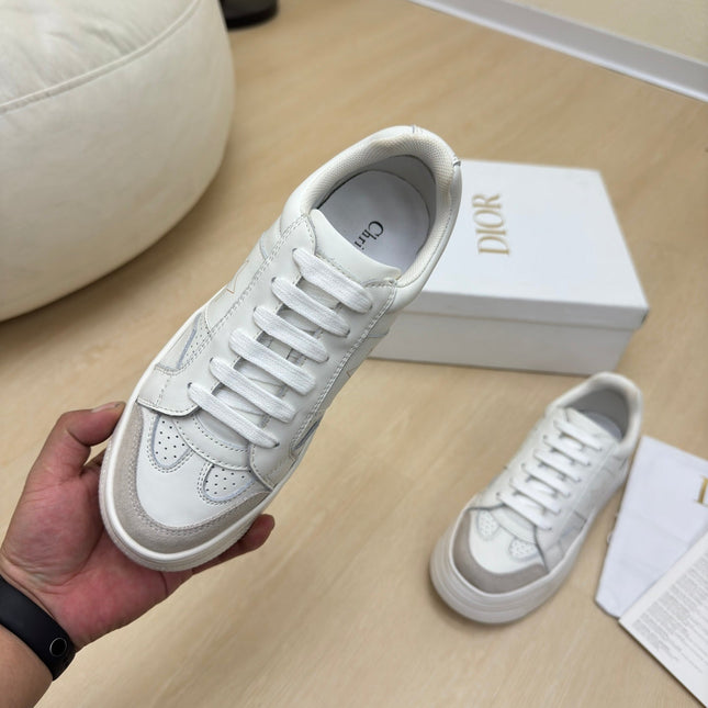 STAR PLATFORM SNEAKER IN WHITE CALFSKIN AND SUEDE