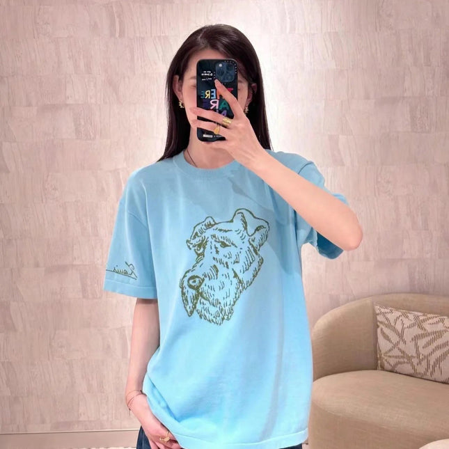 LV 25 T- Shirt Sky Blue Cotton 232739