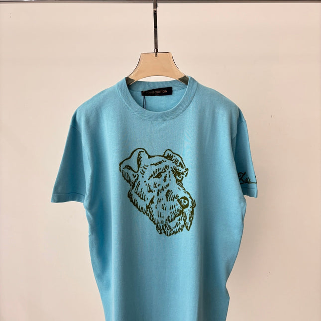 LV 25 T- Shirt Sky Blue Cotton 232739