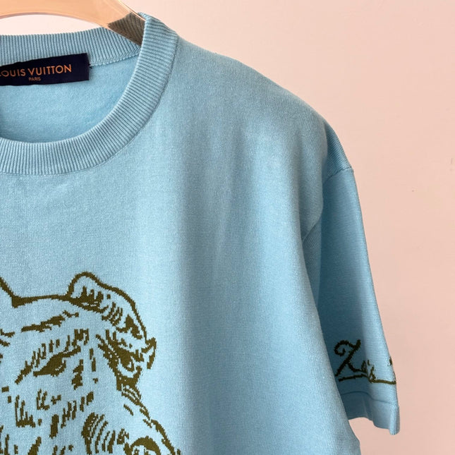 LV 25 T- Shirt Sky Blue Cotton 232739