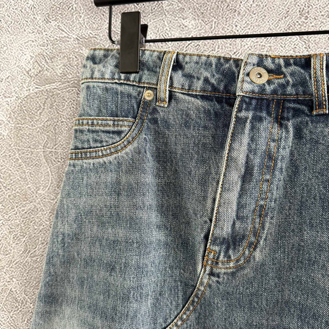 Loewe A-line Skirt Blue Polyester Fiber