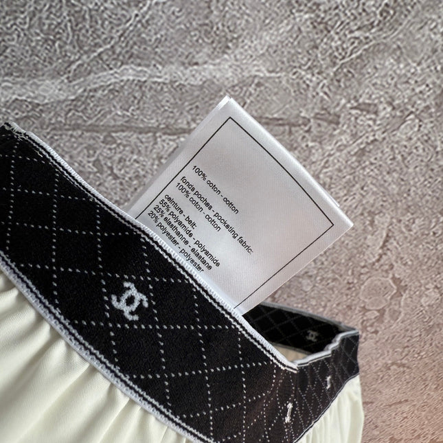 CC Short Ivory Black Cotton