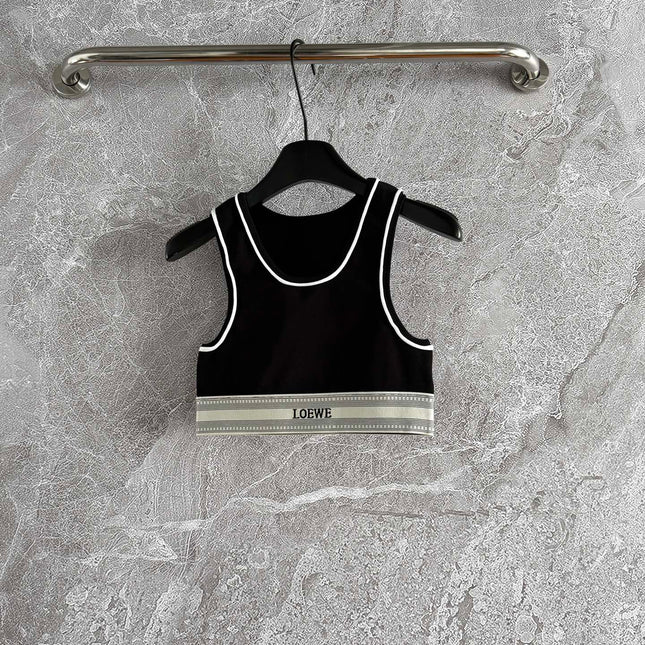 Joewe Sport Vest Black White Cotton