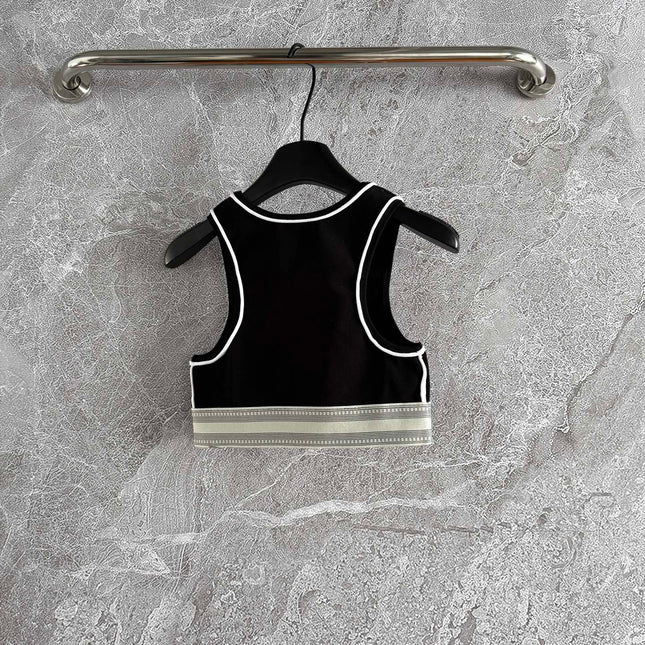 Joewe Sport Vest Black White Cotton